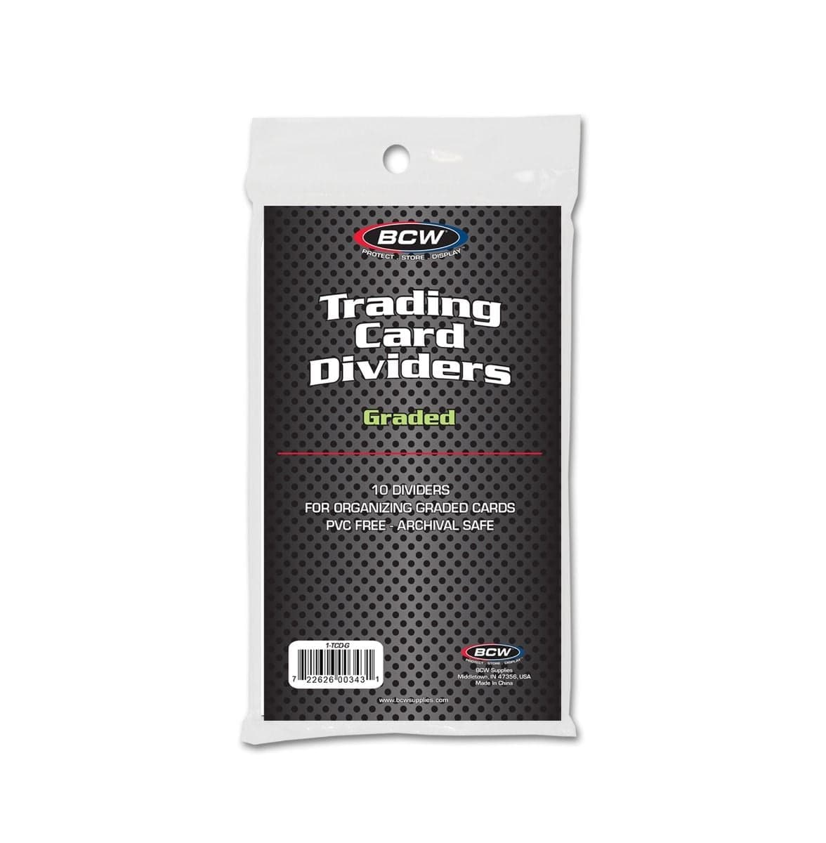 A single 10 pack of Graded Trading Card Dividers