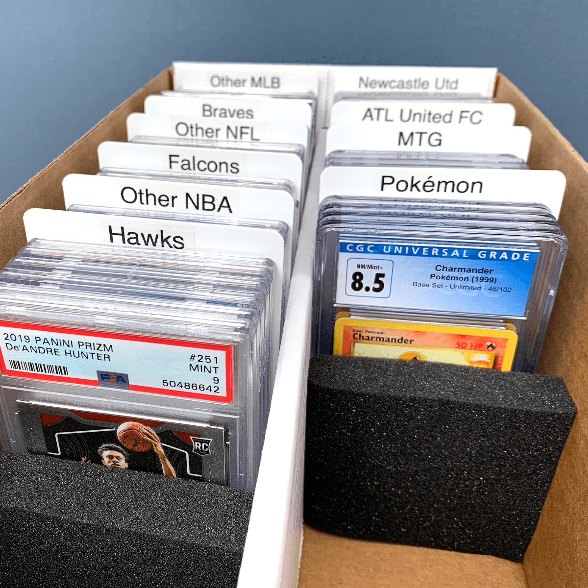 BCW Graded Trading card dividers in 1-BX-SSHOE and monster pads