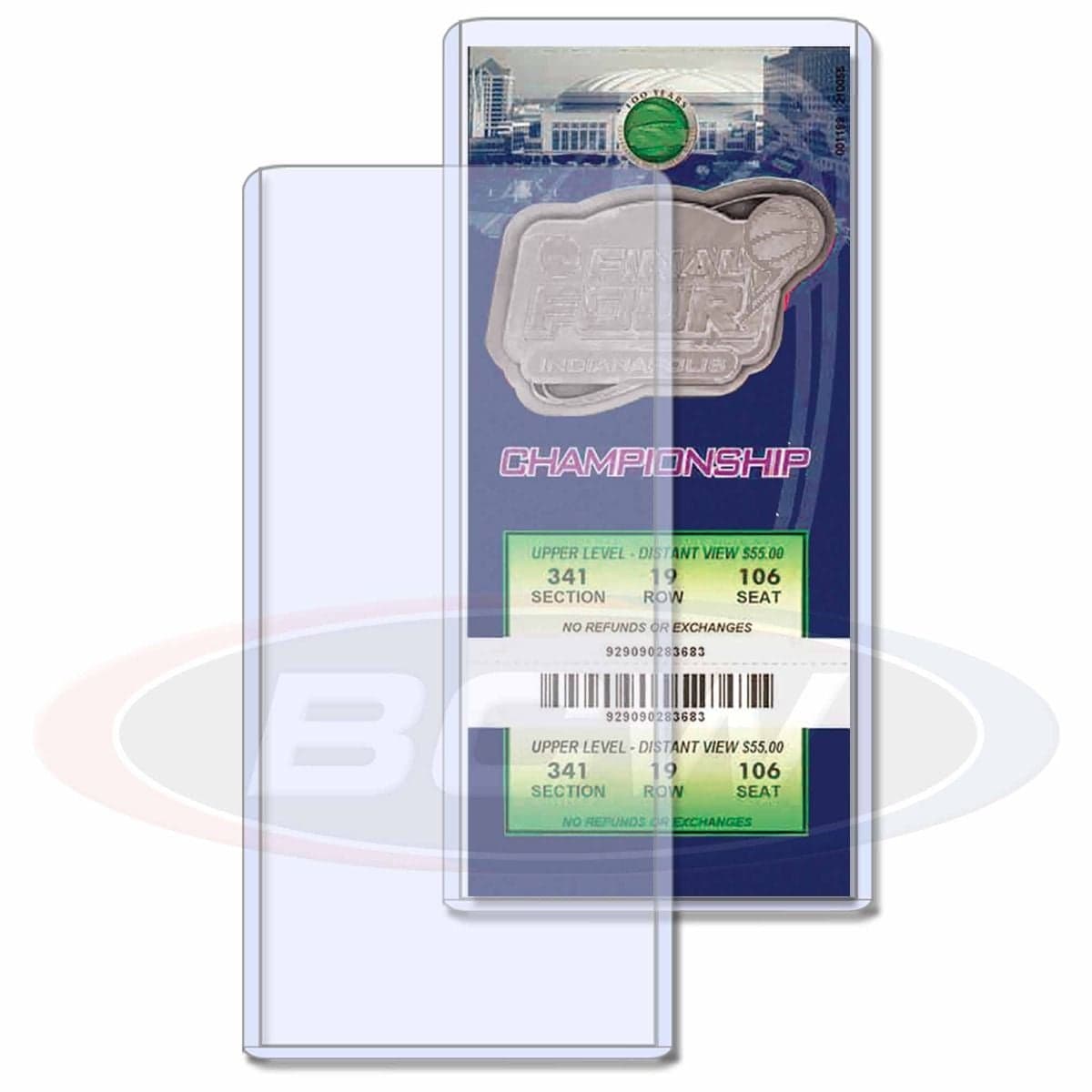 2 BCW ticket toploaders with ticket
