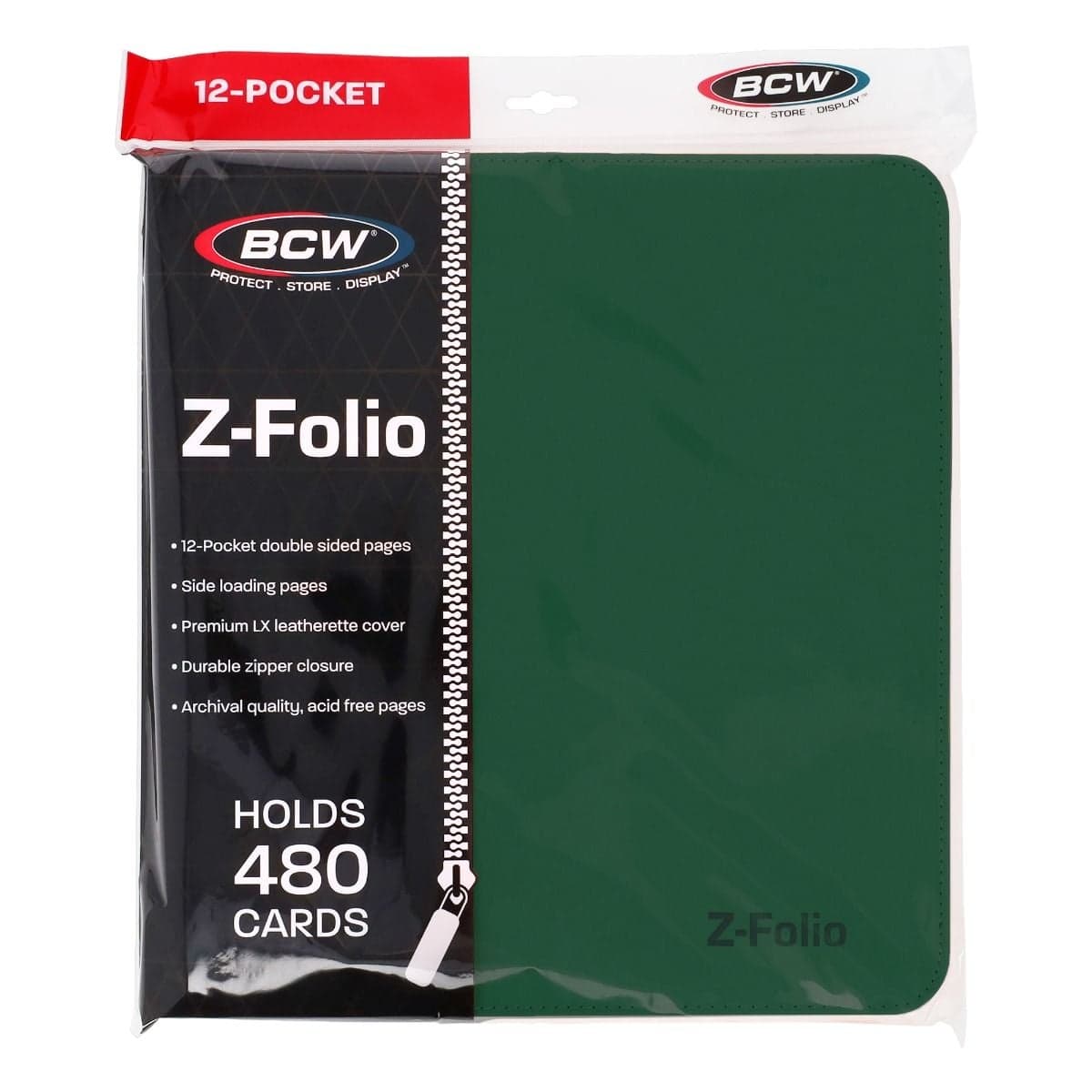 Z-Folio 12-Pocket Album - Green, packaging image.