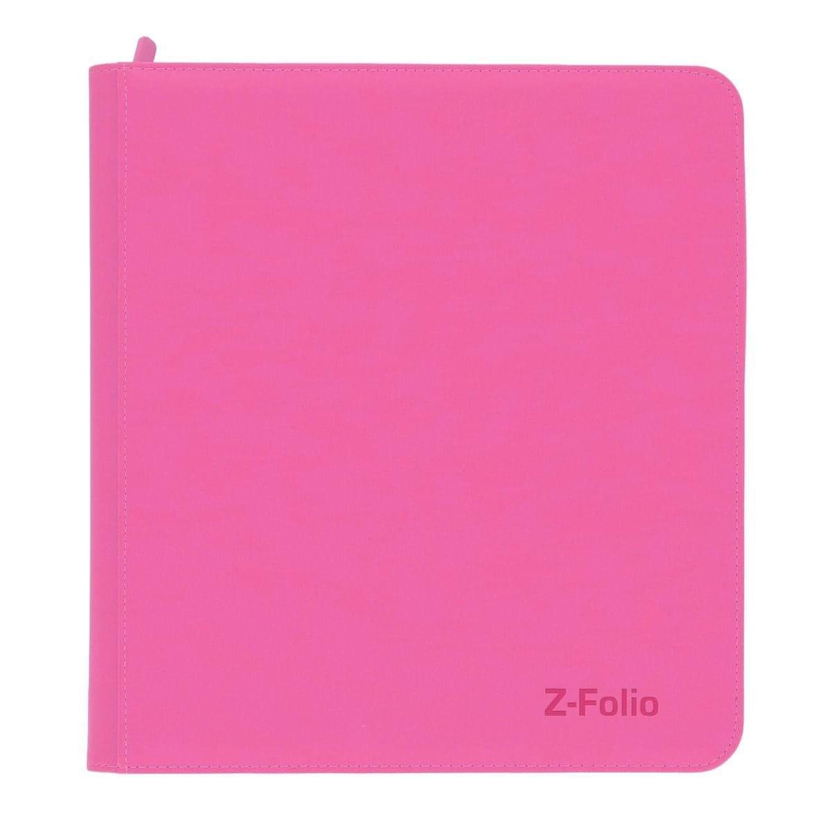 Z-Folio 12-Pocket Album - Pink, front image closed. Showcasing the leatherette cover.