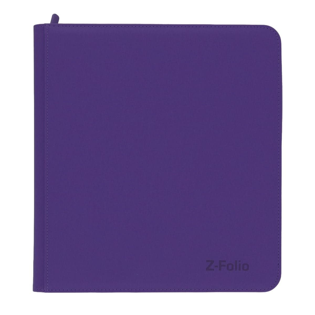 Z-Folio 12-Pocket Album - Purple, front image closed. Showcasing the leatherette cover.