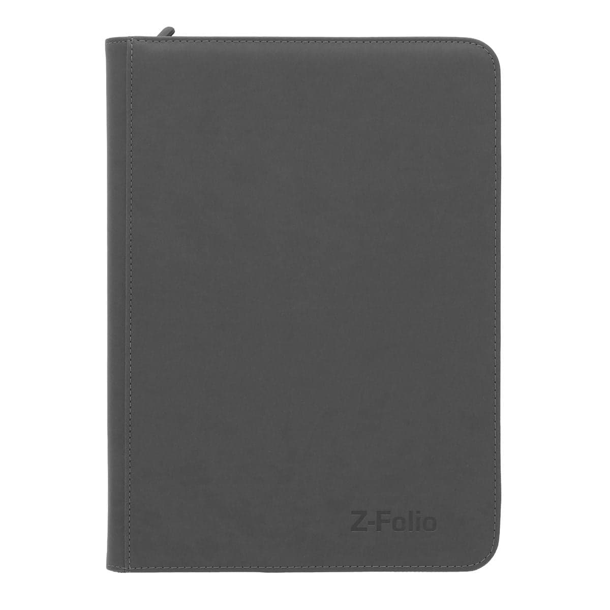 BCW Z-Folio 9-Pocket Album - Gray front of binder, closed.