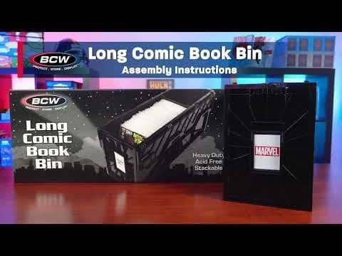 Long Comic Book Bin - Black