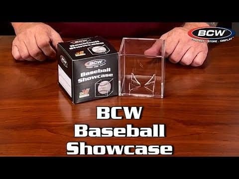 Baseball Showcase with Built-In Stand - UV